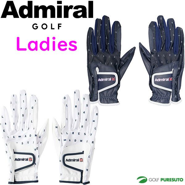 【レディース】アドミラルゴルフゴルフグローブ両手用ワンサイズADMG3AGLモノグラム柄手袋