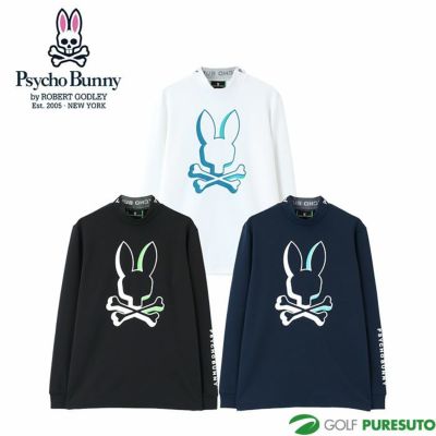 サイコバニーPSYCHOBUNNYカラフルロゴモックネックTシャツGF144ゴルフウェア