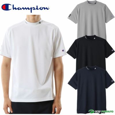 チャンピオンゴルフモックネックシャツ23SSC3-XG310メンズ半袖ゴルフウェア