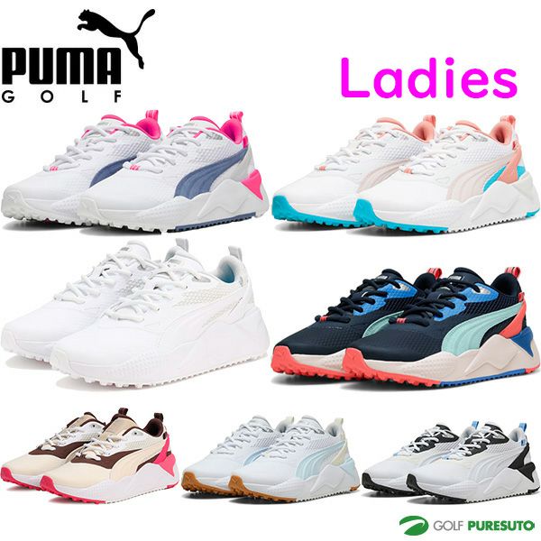 PUMA ゴルフシューズ ホワイト/ピンク/ネイビー PUMA ゴルフシューズ ホワイト/ピンク/ネイビー PUMA ゴルフシューズ