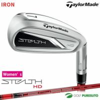 【レディース】テーラーメイドSTEALTHHDアイアン5本セット（#7-PW、SW）TENSEIREDTM40(22)カーボンシャフト[日本仕様][Taylormade][ステルス]