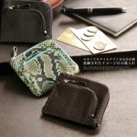パイソンL字ファスナー小銭入れ(No.7095-mens-1)【■SAN■】
