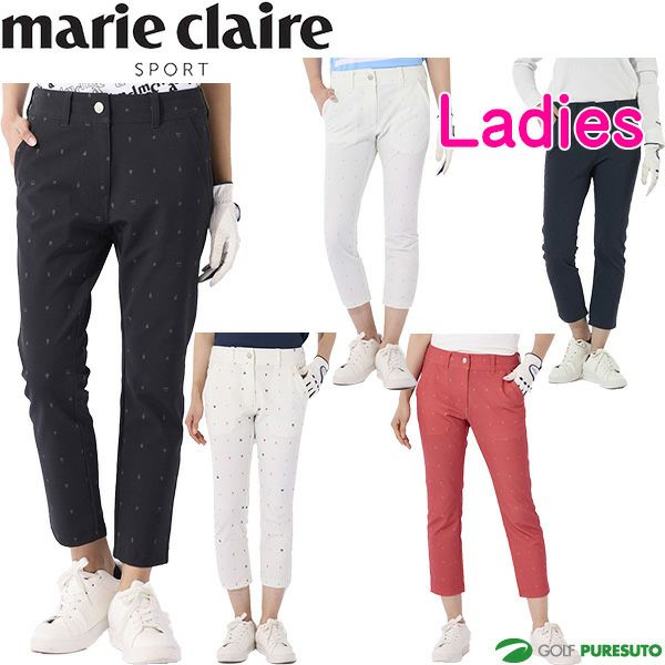 【レディース】マリ・クレール9分丈パンツ713-306アンクルパンツUVカットストレッチゴルフウェア