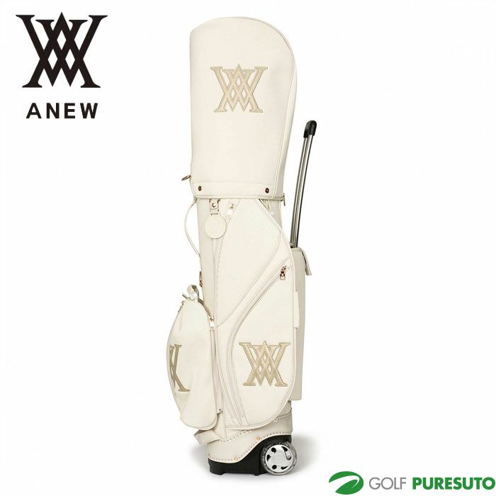 ファッションなデザイン ANEW スタンド式キャディバッグ グレー ロゴ入り（GOLF GOODS ゴルフバッグ・キャディバッグ