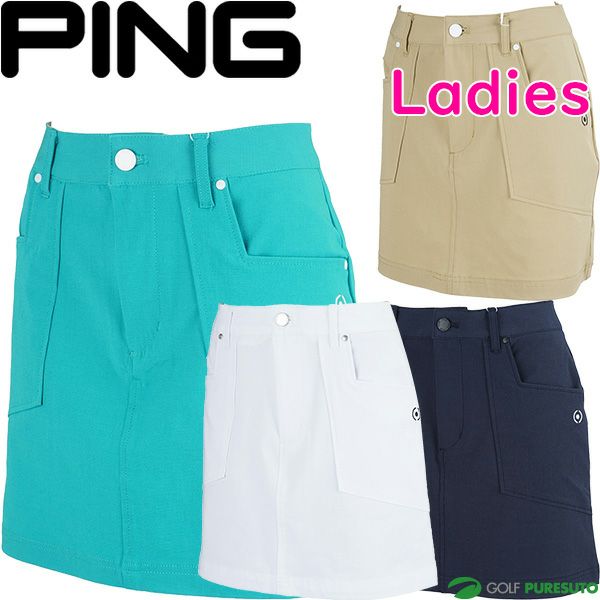 【レディース】ピンアパレルスカート622-2134400ドビーチェック4WAYストレッチゴルフウェア