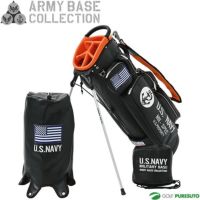 アーミーベースコレクション9.0型キャディバッグスタンドバッグABC-054SBU.S.NAVYアイアンカバー付きブラック／ネイビーABC054SB