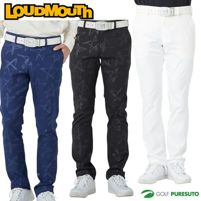 ラウドマウススター柄エンボスロングパンツメンズ771300ゴルフウエアＵＶカットストレッチ【suso】【Ｇ】