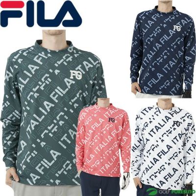 フィラゴルフ長袖モックネックシャツ裏起毛メンズ782-502UV保温ゴルフウェア