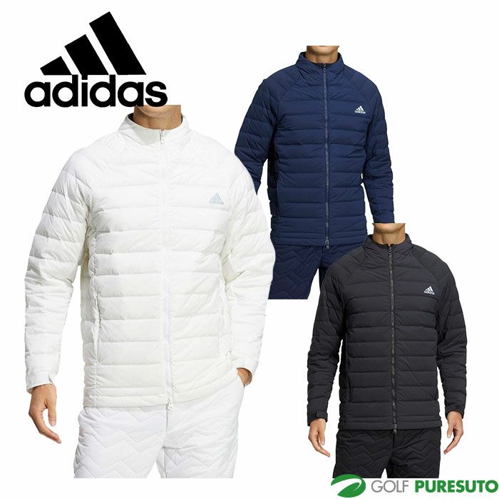 アディダスadidas長袖フルジップダウンジャケット軽量ミニリップ保温BU620HG4119HG4120HG4123ゴルフウェア