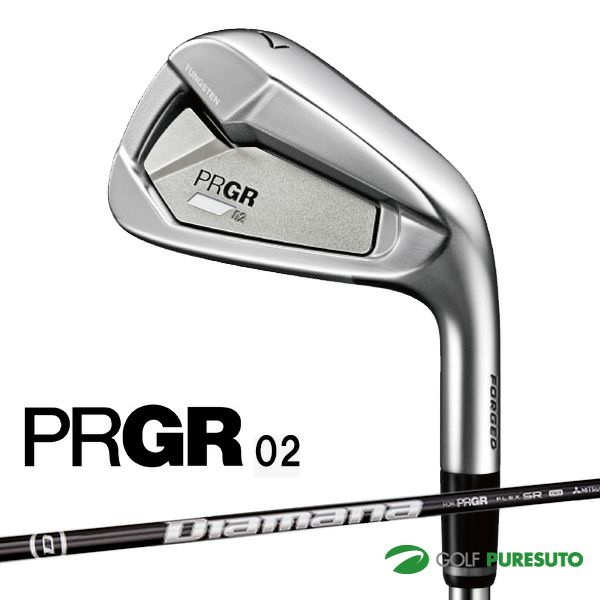 プロギア02アイアン5本セット（#6-#9、PW）2023年モデルDiamanaFORPRGRカーボンシャフト[PRGRIRONS02][アイアンセット]